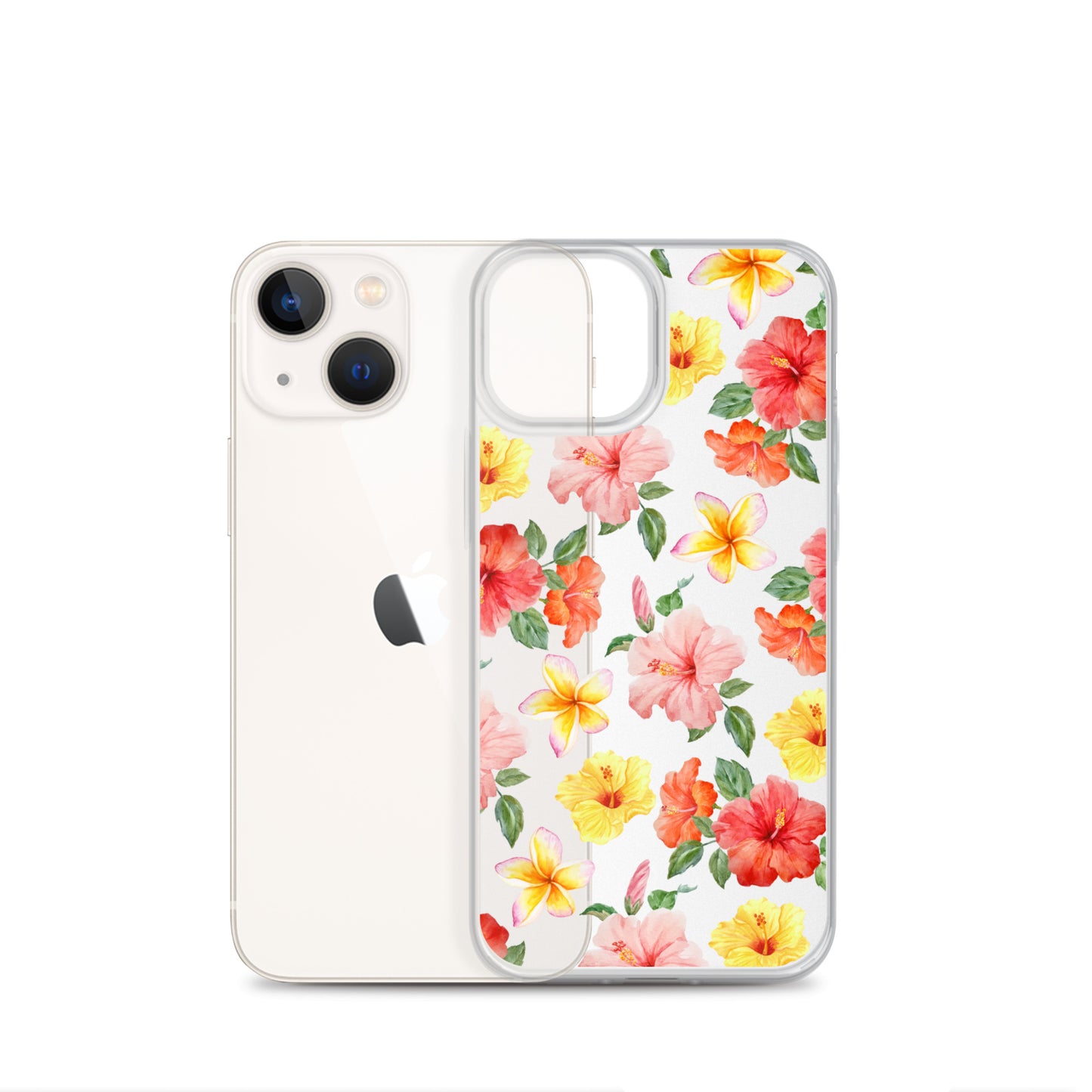 Hibiscus Bloom Clear iPhone Case