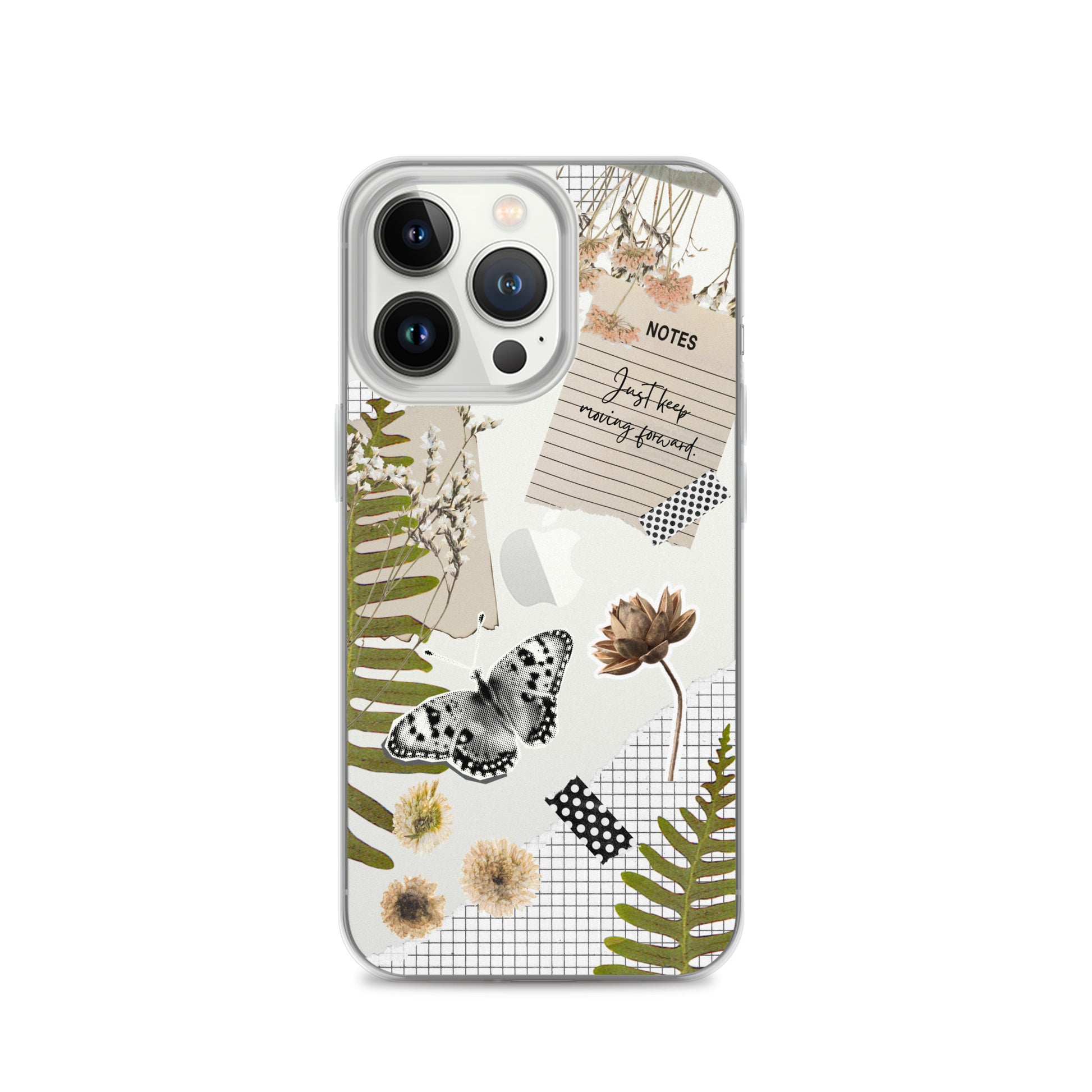 Boho Collage Clear iPhone Case iPhone 13 Pro