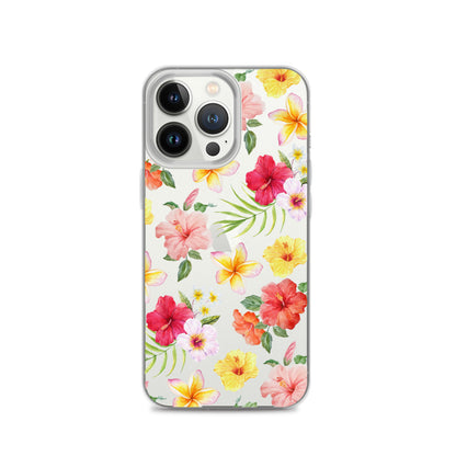 Hibiscus Clear iPhone Case