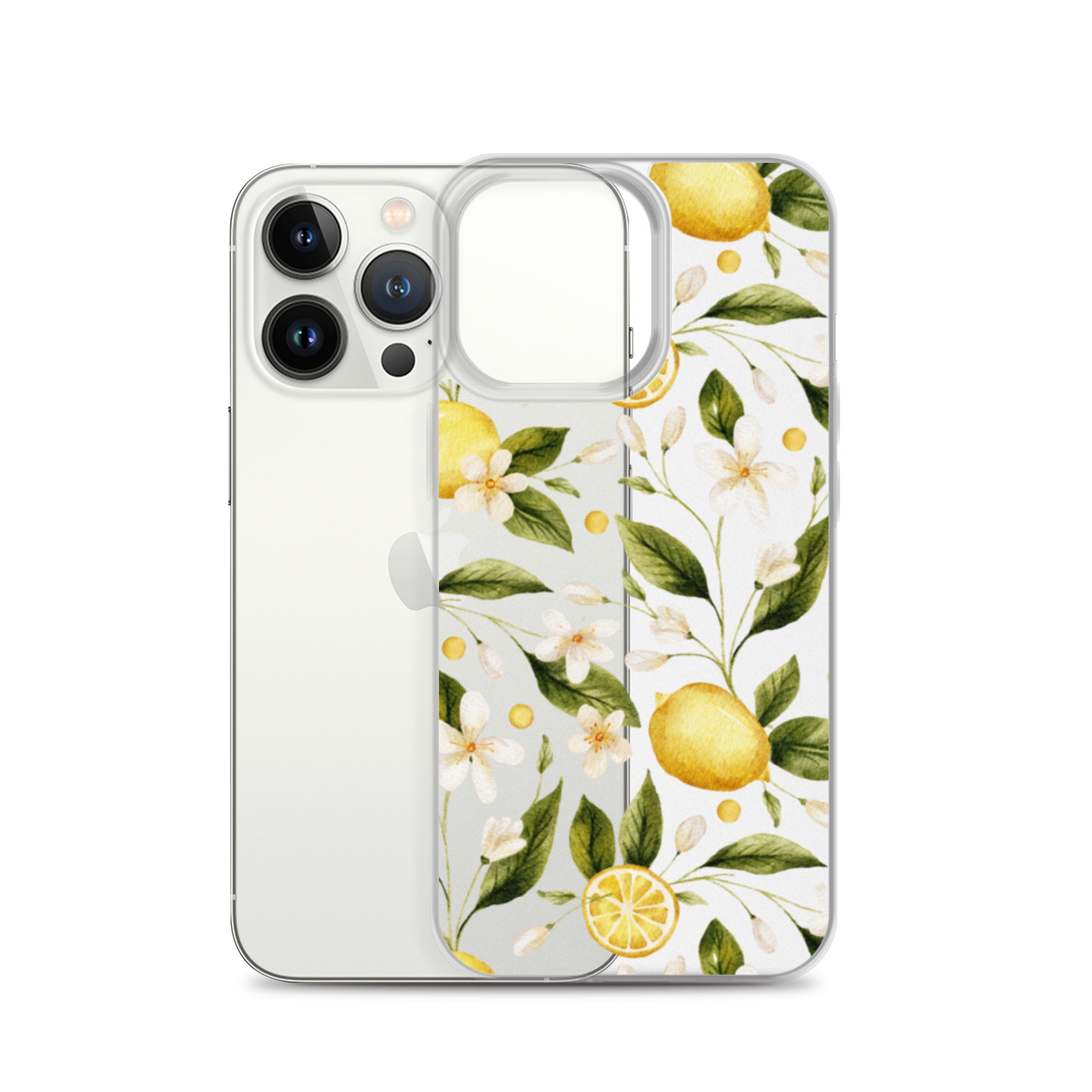 Lemon Garden Clear iPhone Case