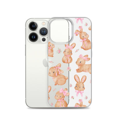 Bow Bunny Clear iPhone Case