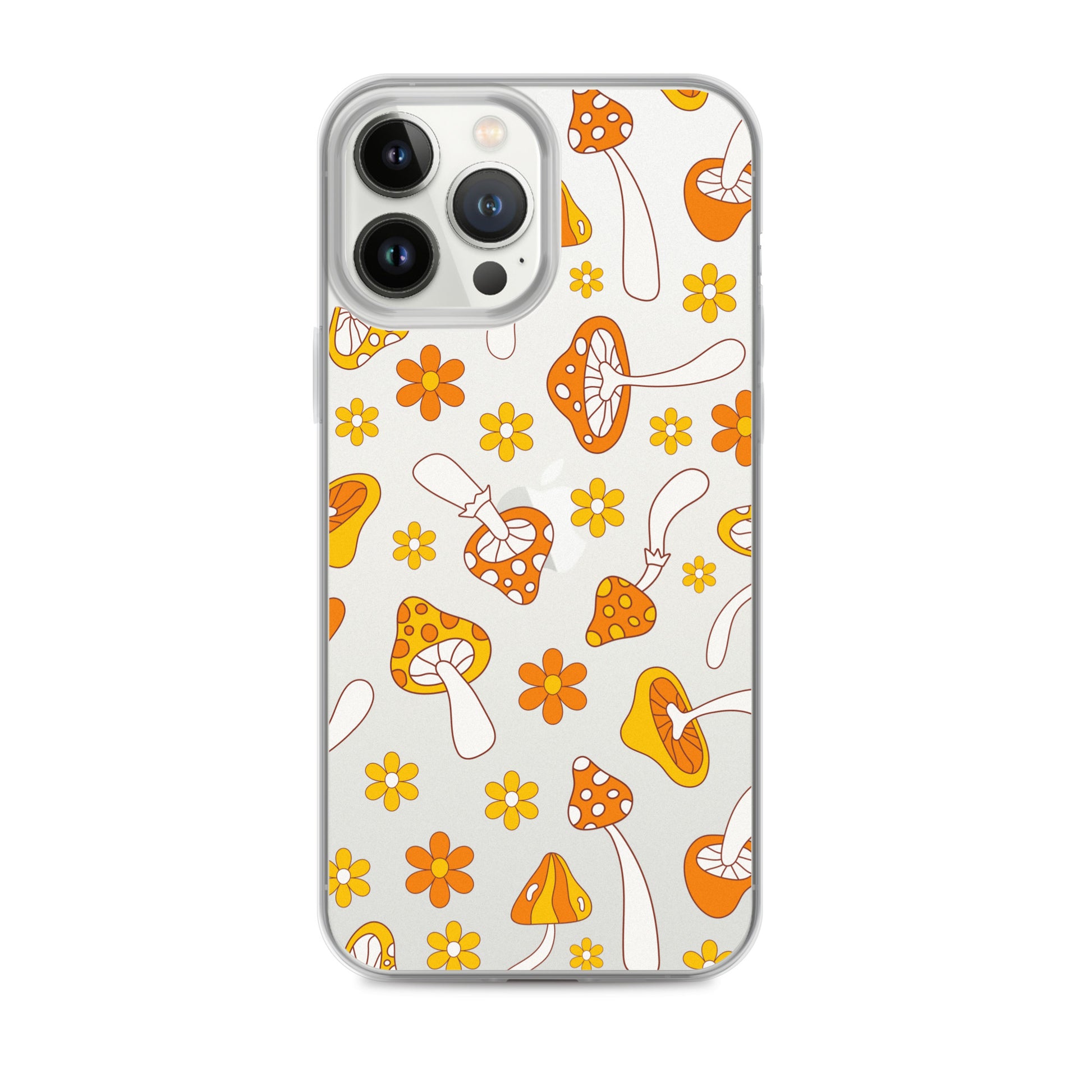 Retro Mushrooms Clear iPhone Case iPhone 13 Pro Max