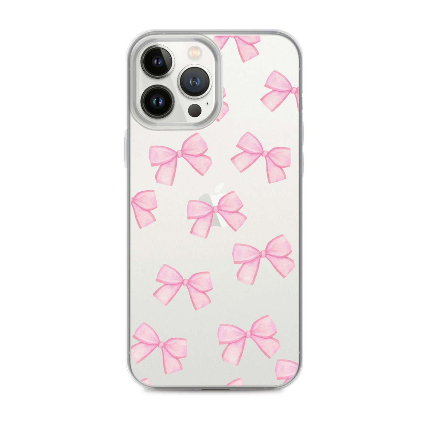 Pink Bows Clear iPhone Case