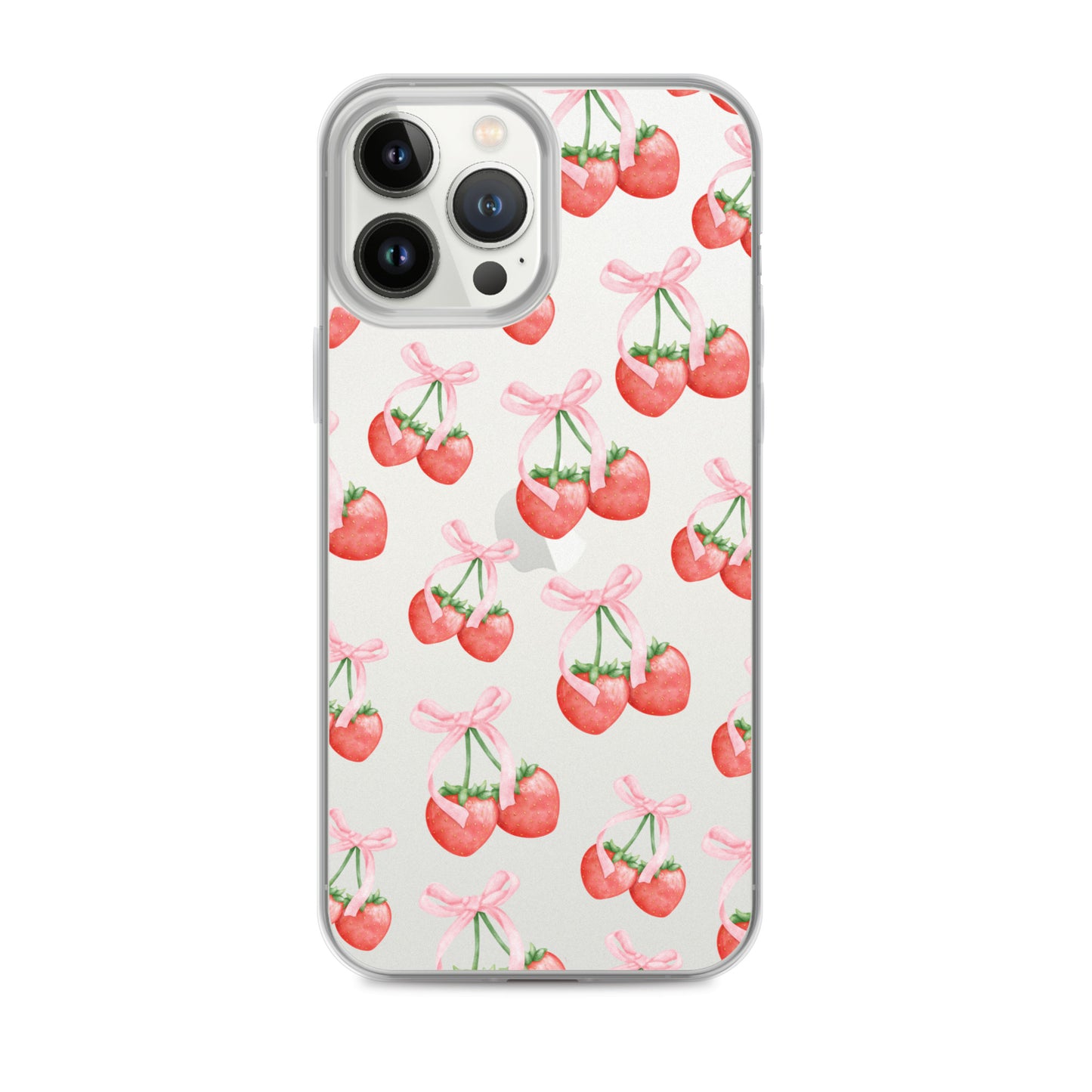 Sweet Strawberries Clear iPhone Case