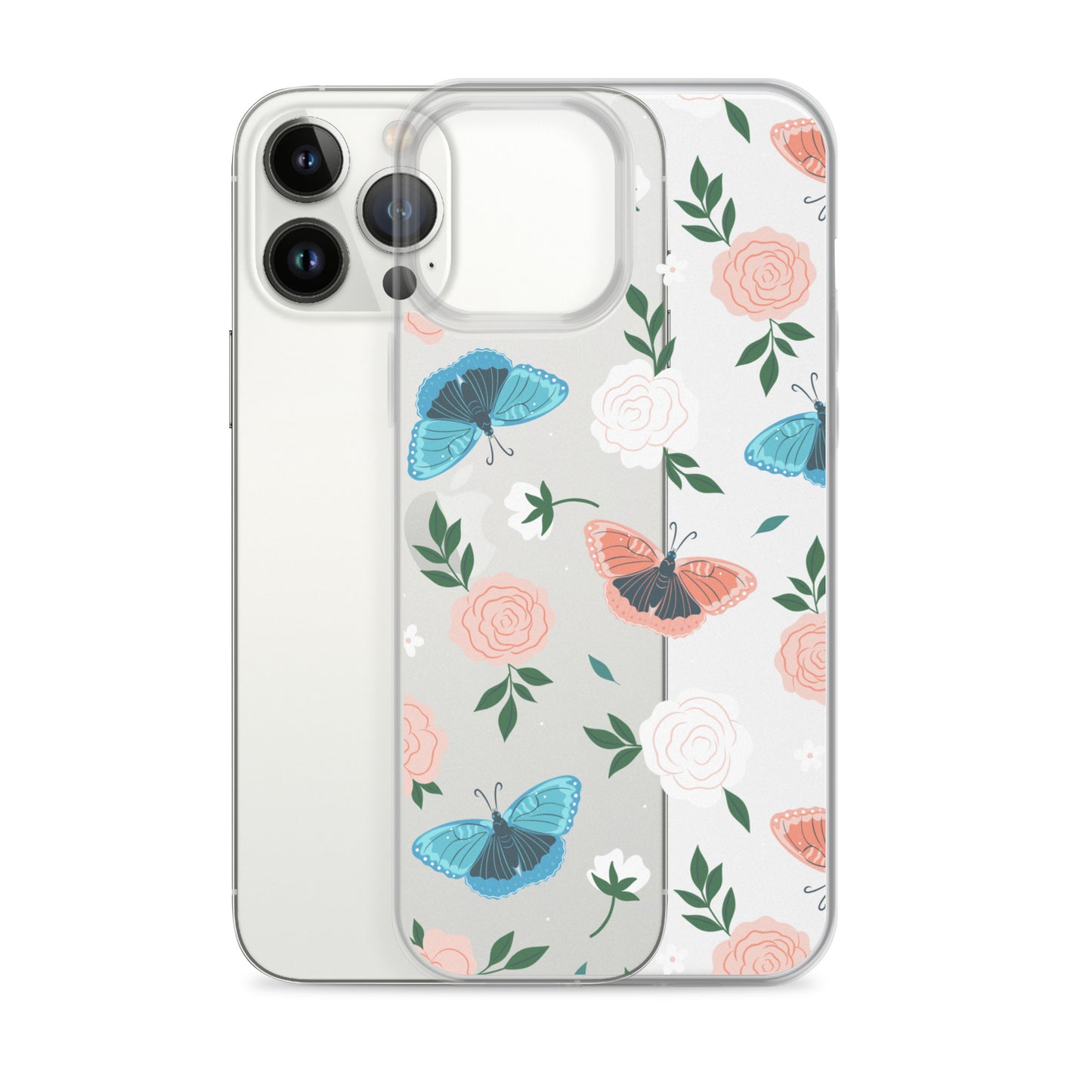 White Blossom Clear iPhone Case