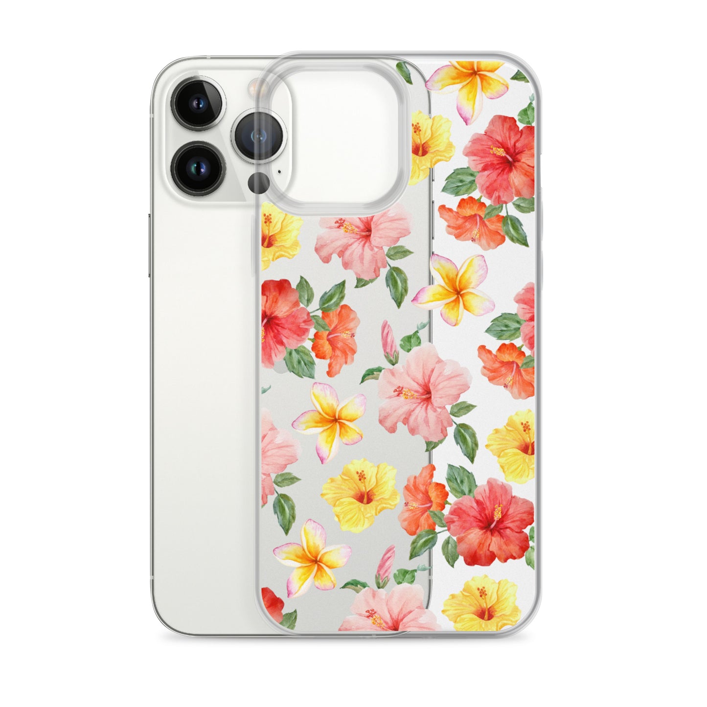 Hibiscus Bloom Clear iPhone Case