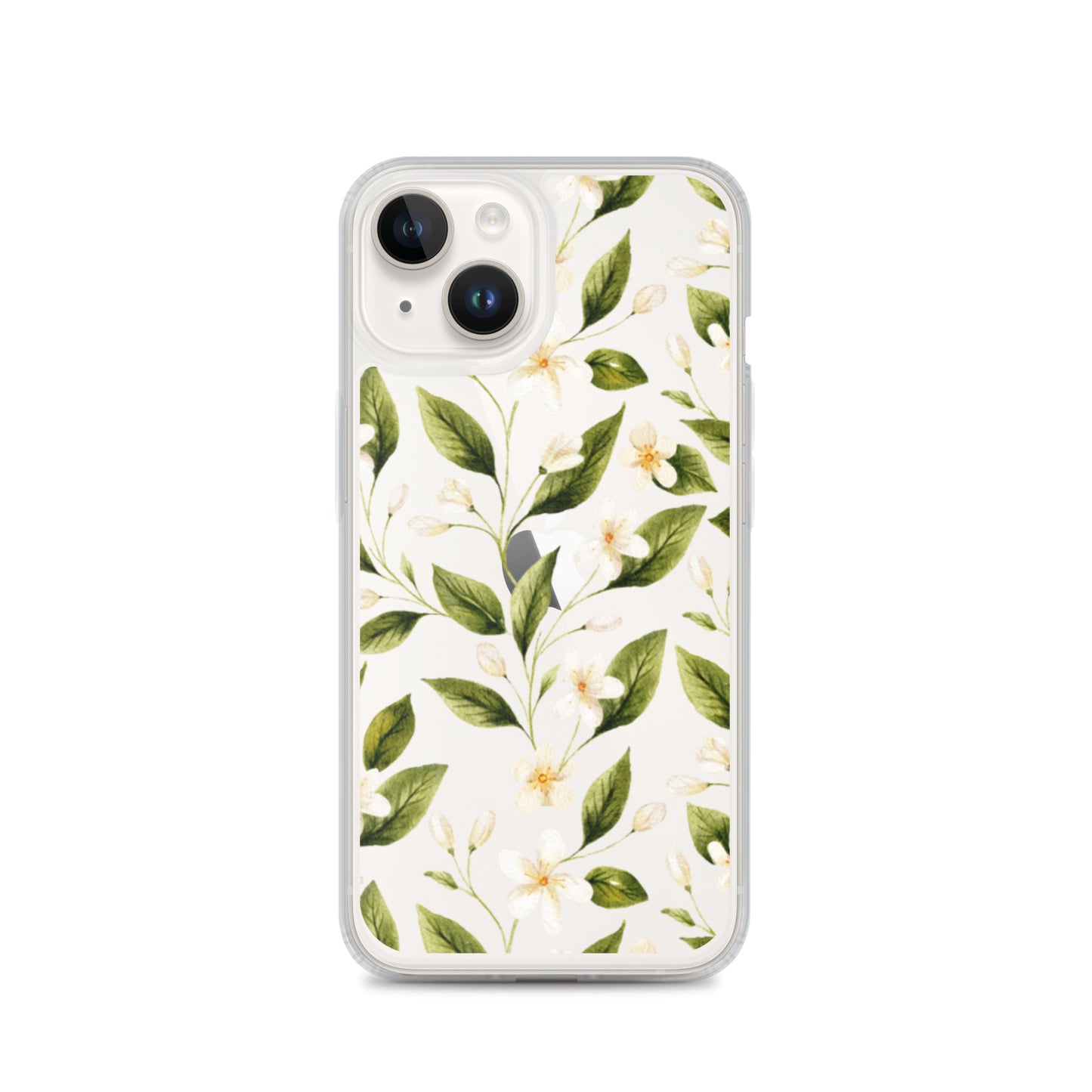 White Floral Clear iPhone Case iPhone 14