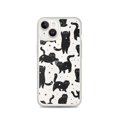 Star Cats Clear iPhone Case iPhone 14