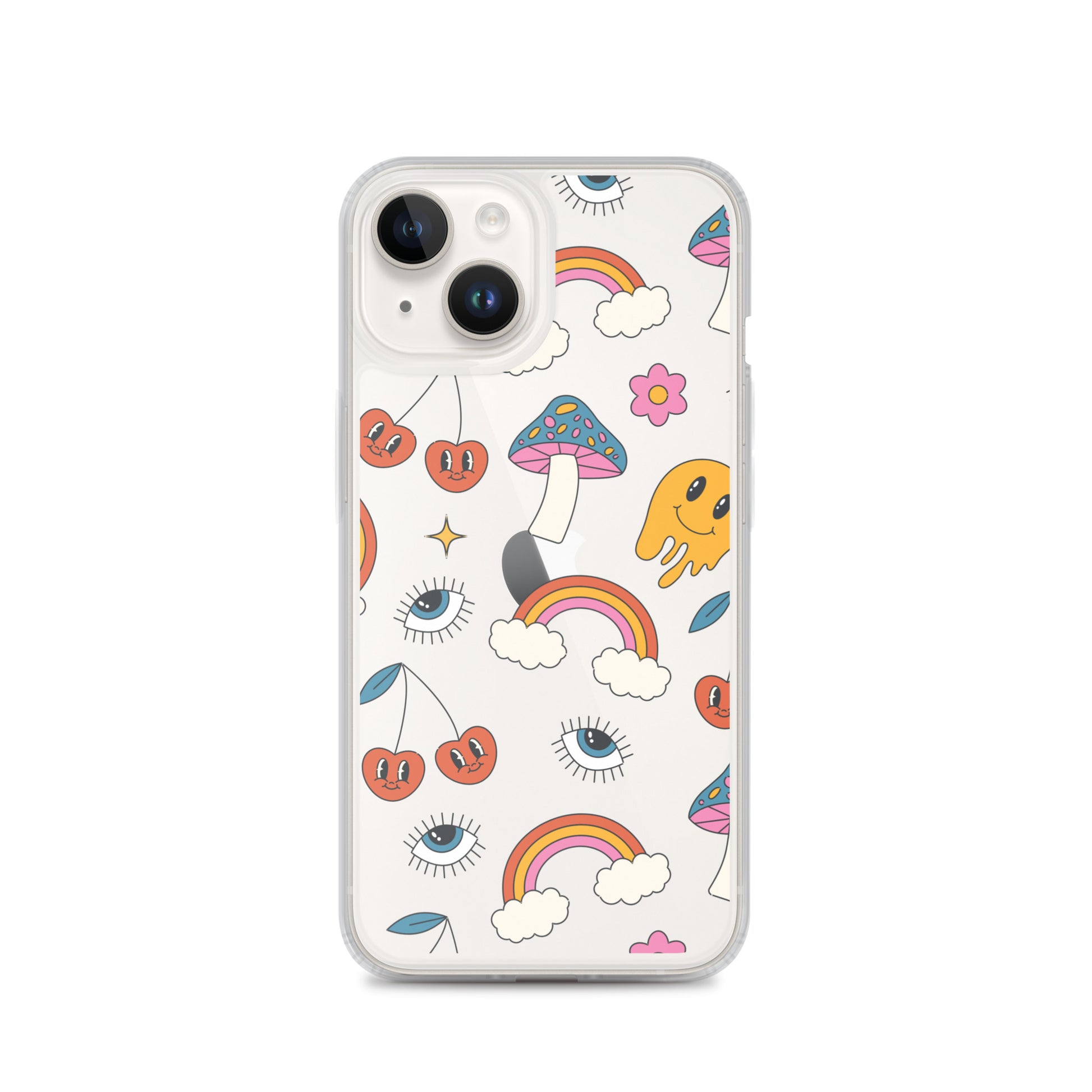 Rainbow Vibes Clear iPhone Case iPhone 14