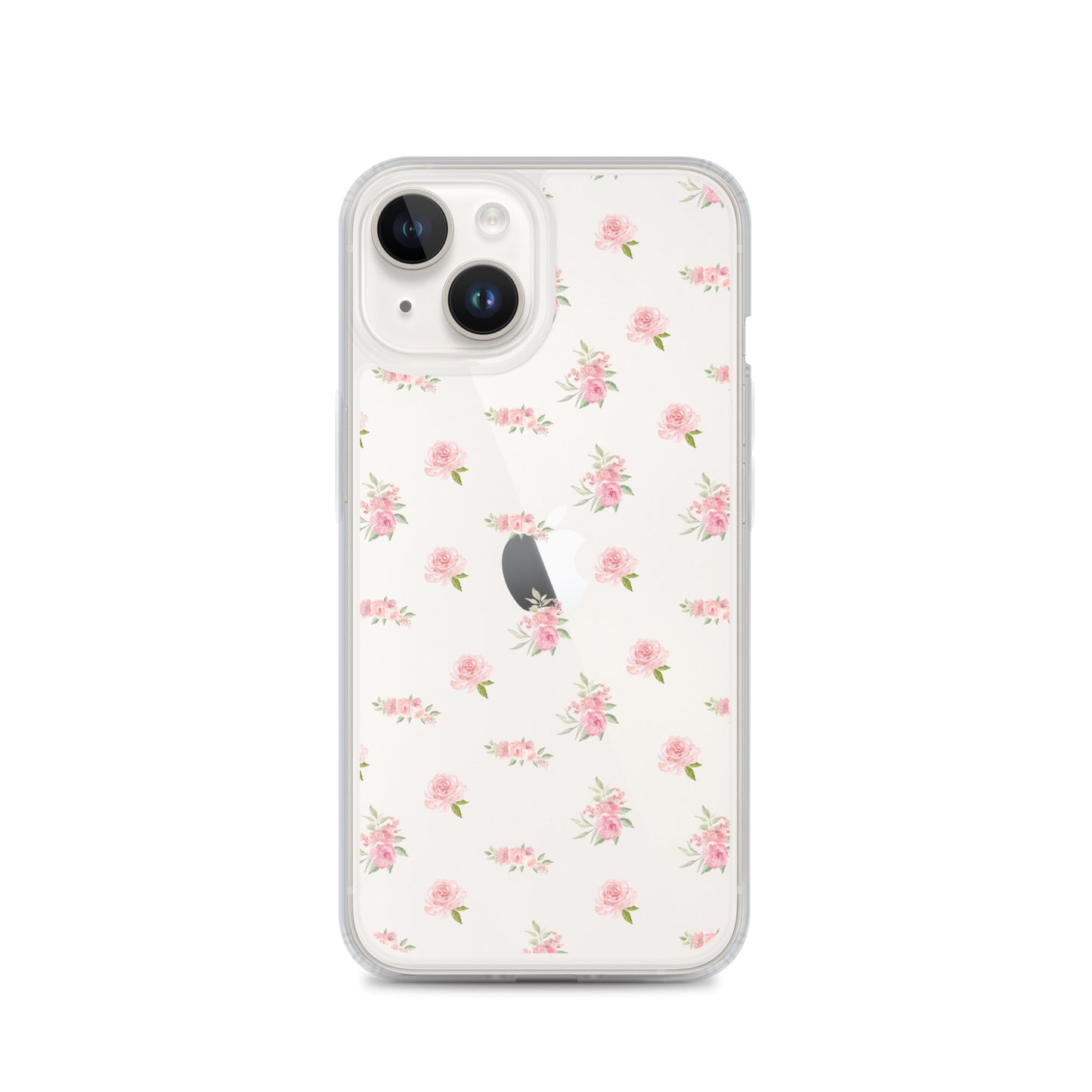 Pink Vintage Roses Clear iPhone Case