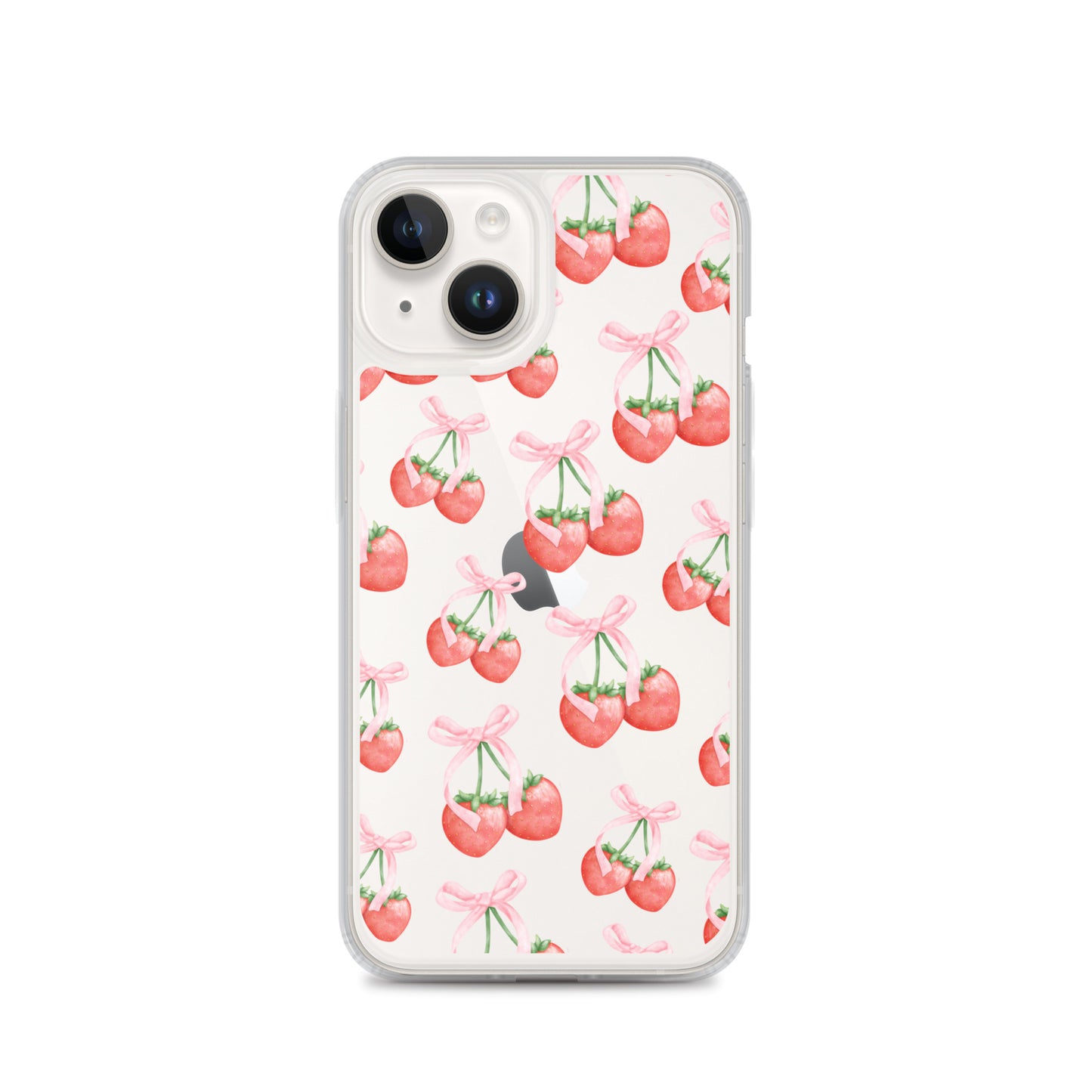 Sweet Strawberries Clear iPhone Case