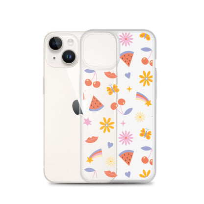 Summer Vibes Clear iPhone Case