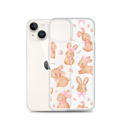 Coquette Bunny Clear iPhone Case