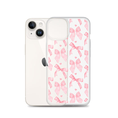 Flirty Bows Clear iPhone Case