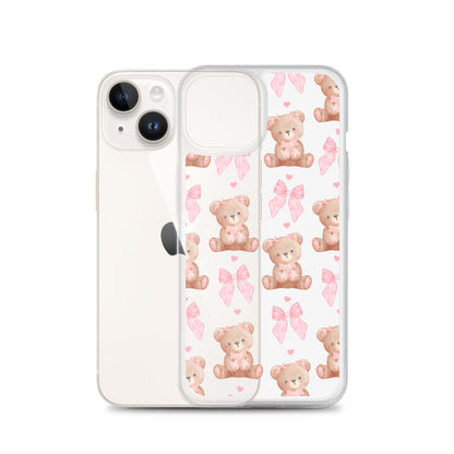 Bows & Bears Clear iPhone Case