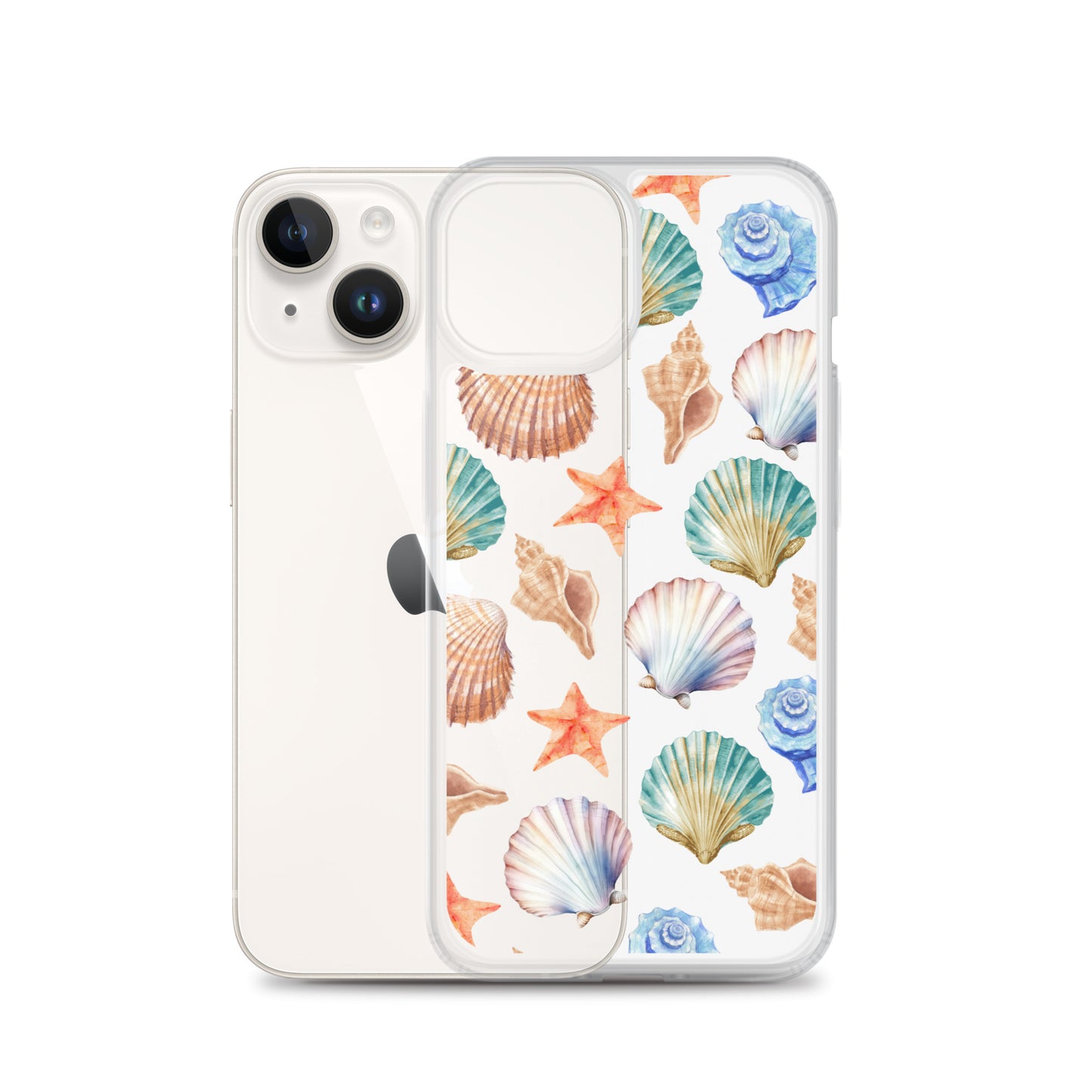 Seashell Breeze Clear iPhone Case