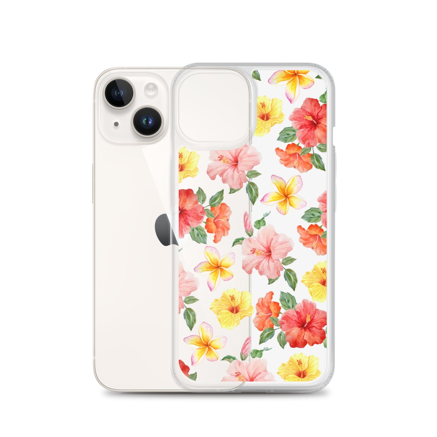 Hibiscus Bloom Clear iPhone Case