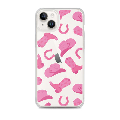 Pink Rodeo Clear iPhone Case iPhone 14 Plus