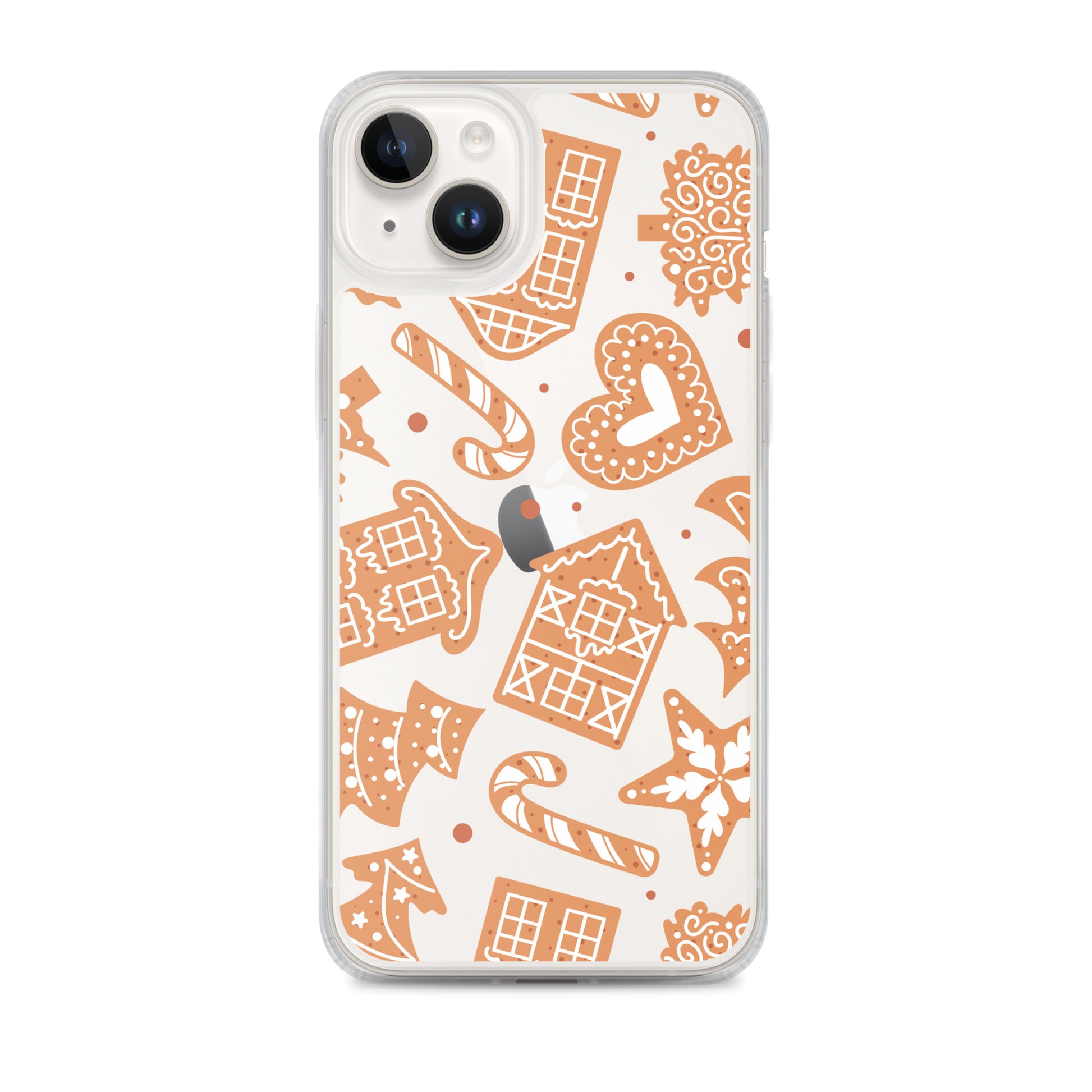 Gingerbread Clear iPhone Case iPhone 14 Plus