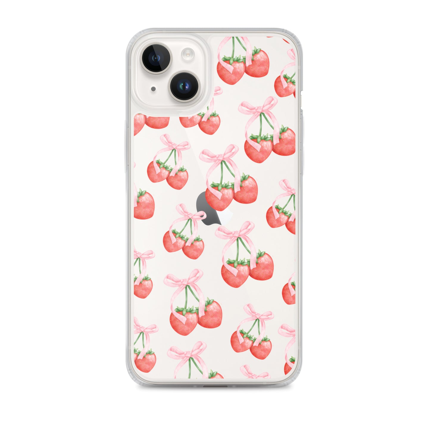 Sweet Strawberries Clear iPhone Case