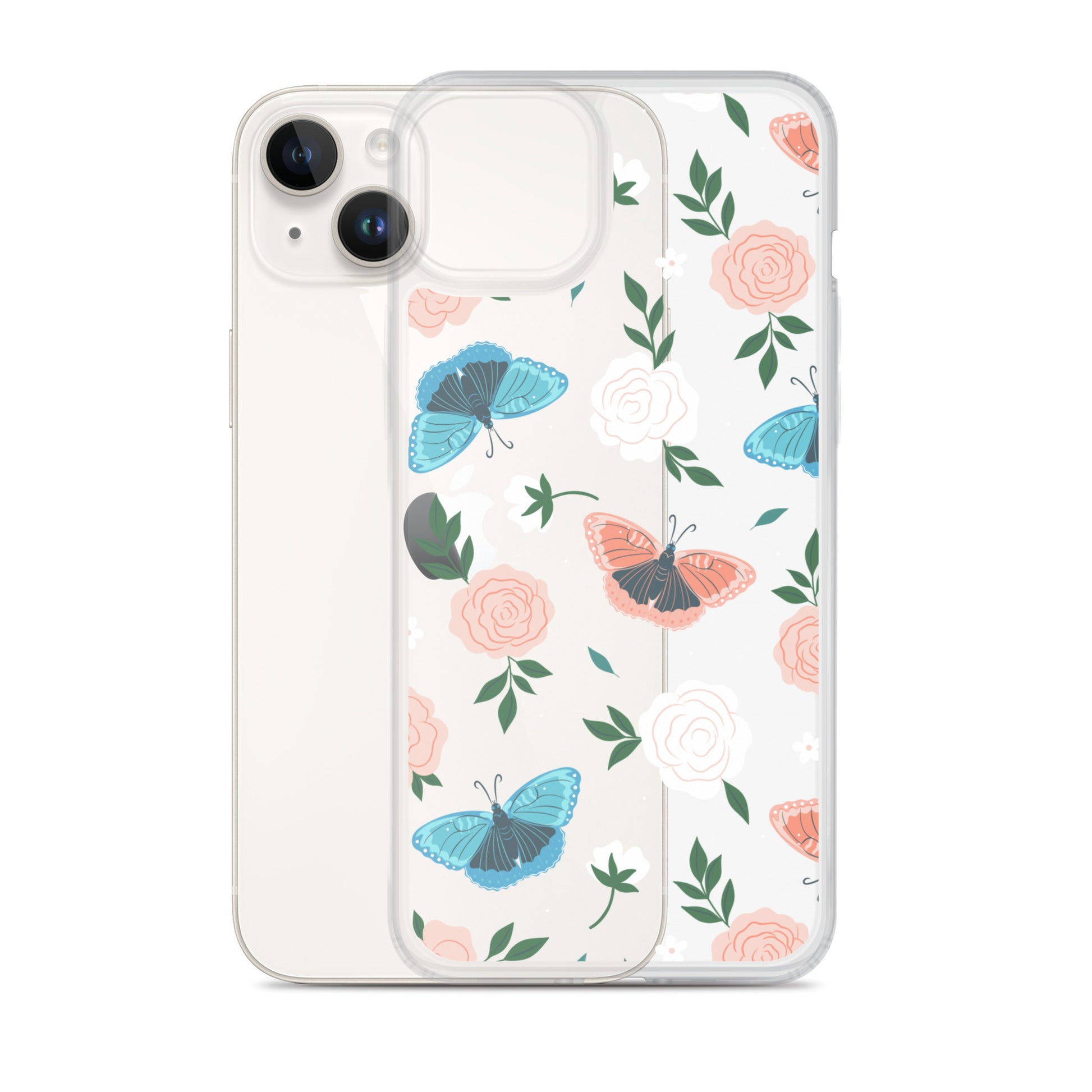 White Blossom Clear iPhone Case