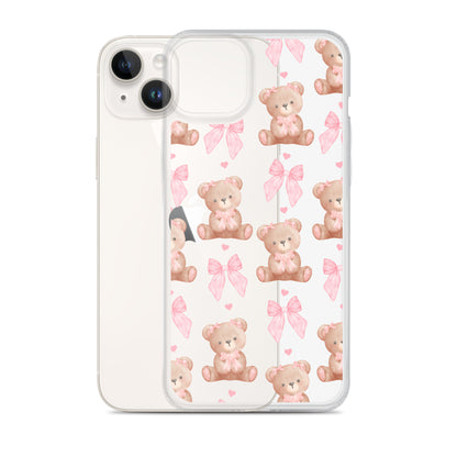 Bows & Bears Clear iPhone Case