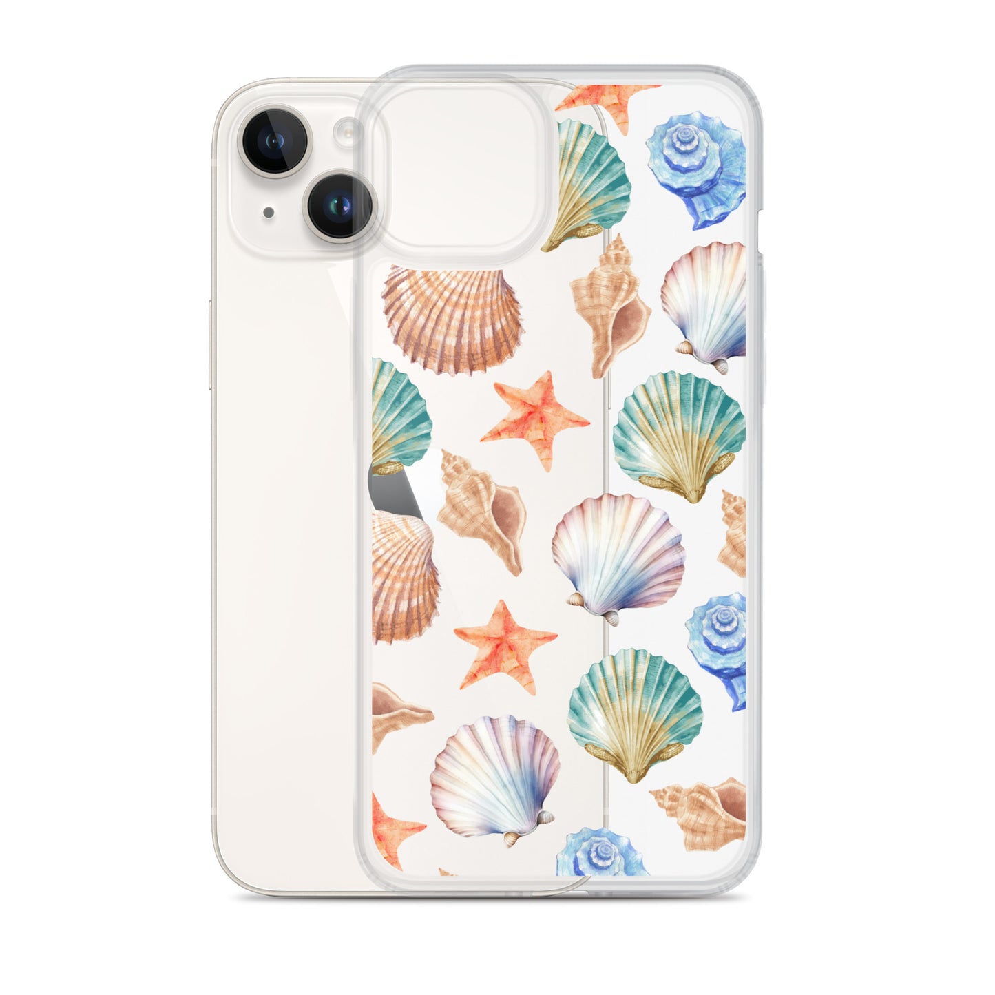 Seashell Breeze Clear iPhone Case