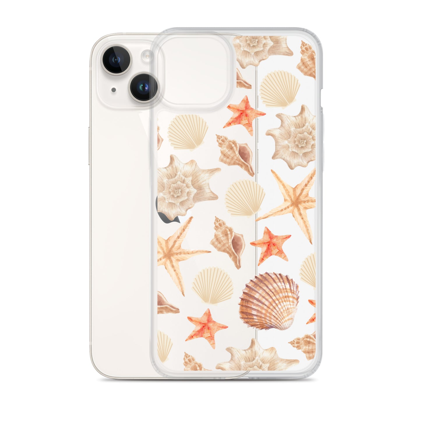 Sunset Shells Clear iPhone Case