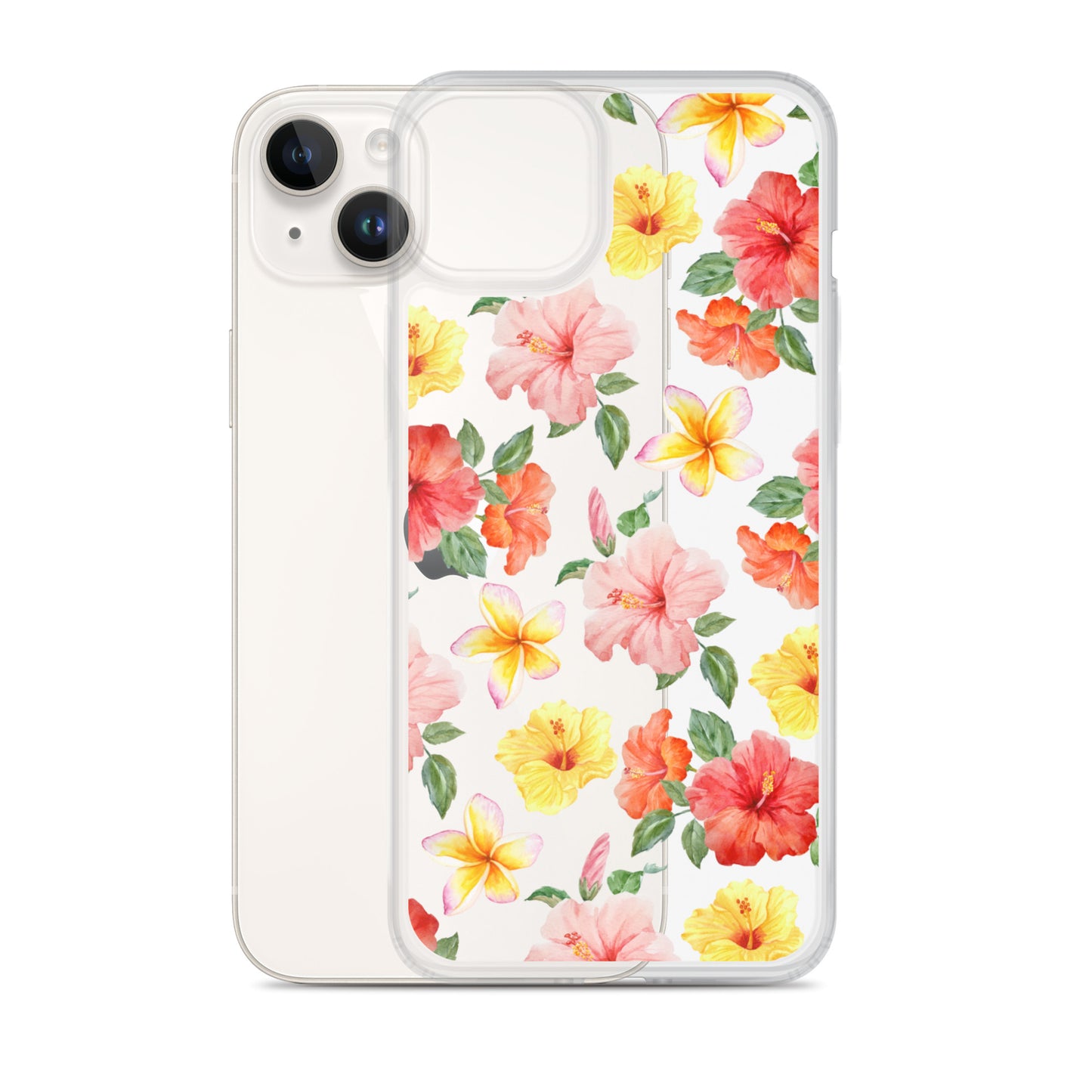 Hibiscus Bloom Clear iPhone Case