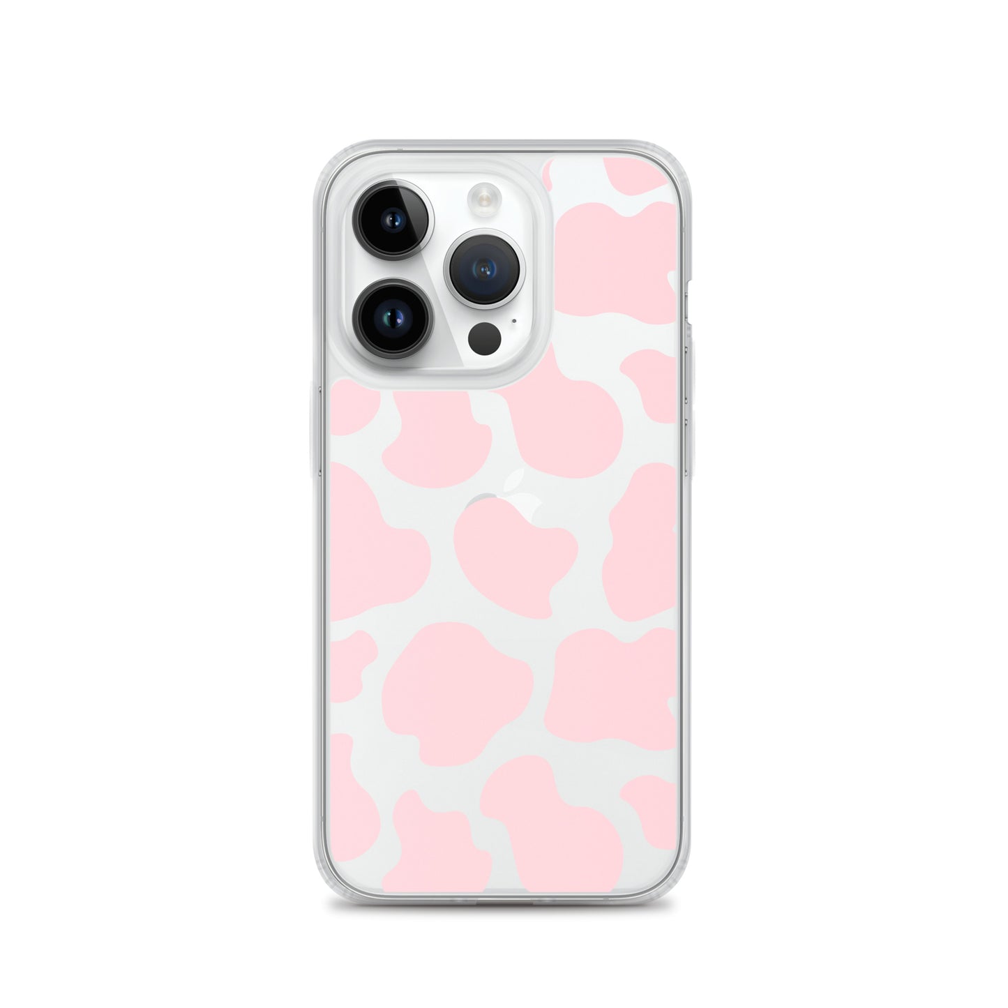 Pink Cow Clear iPhone Case iPhone 14 Pro