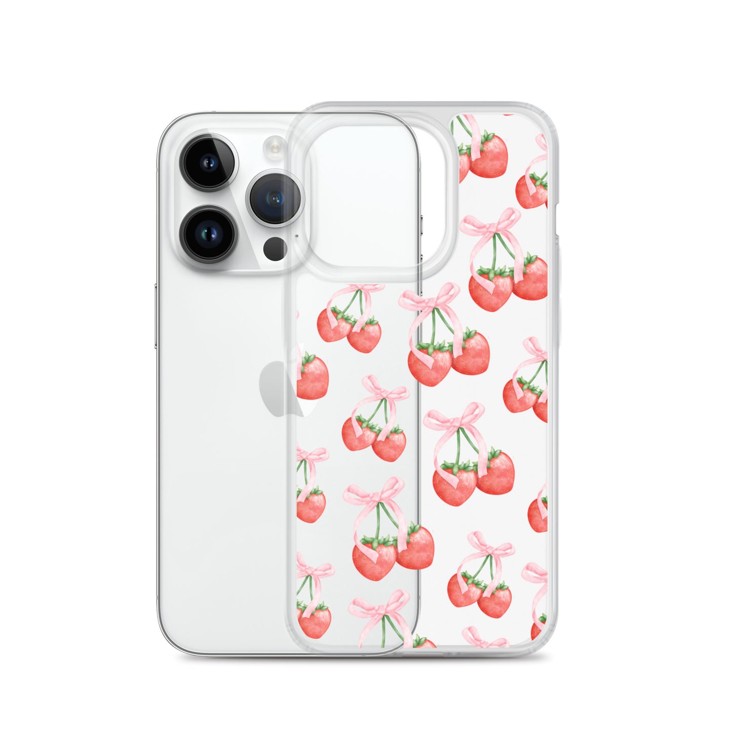 Sweet Strawberries Clear iPhone Case