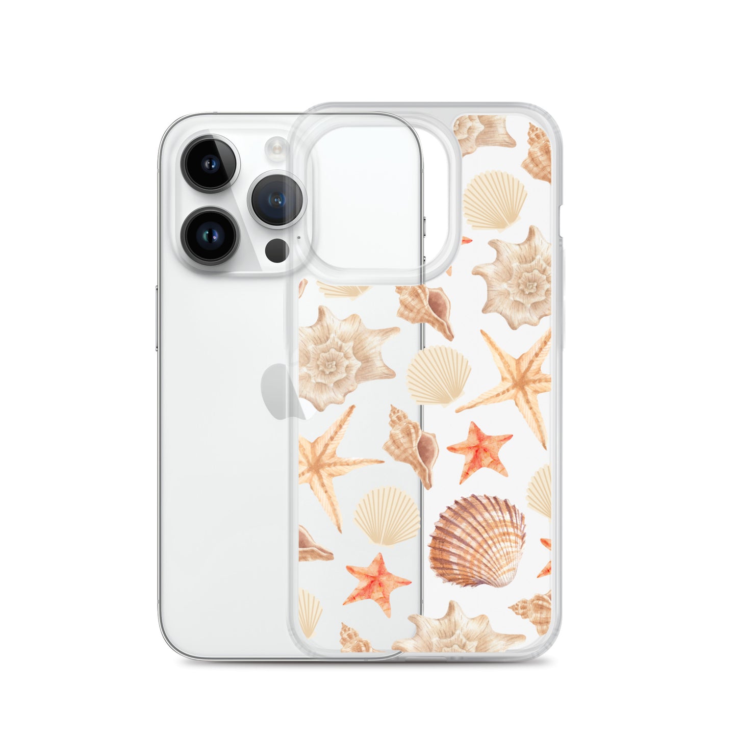 Sunset Shells Clear iPhone Case