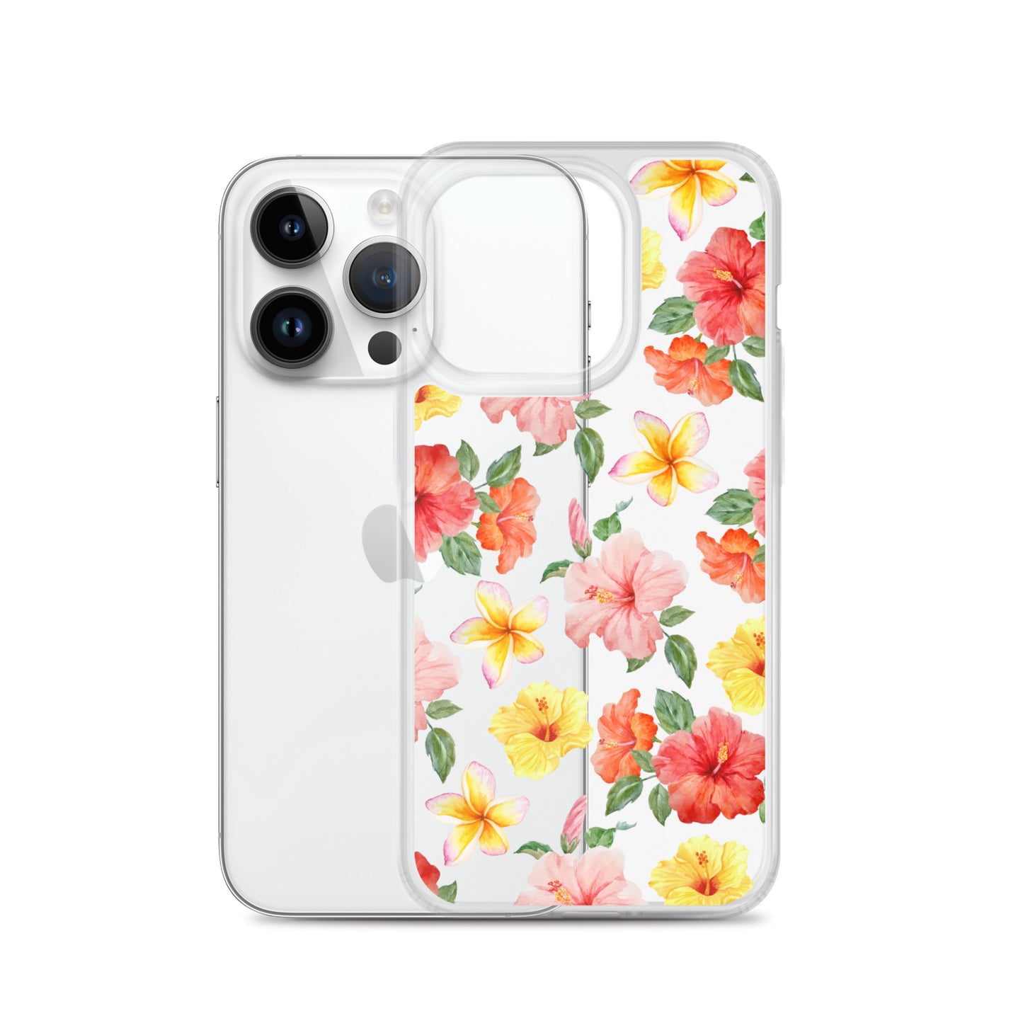 Hibiscus Bloom Clear iPhone Case