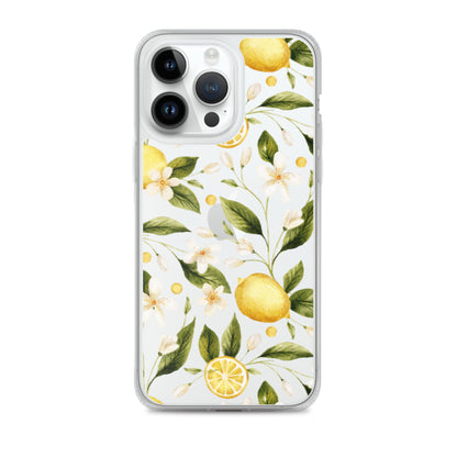 Lemon Garden Clear iPhone Case iPhone 14 Pro Max