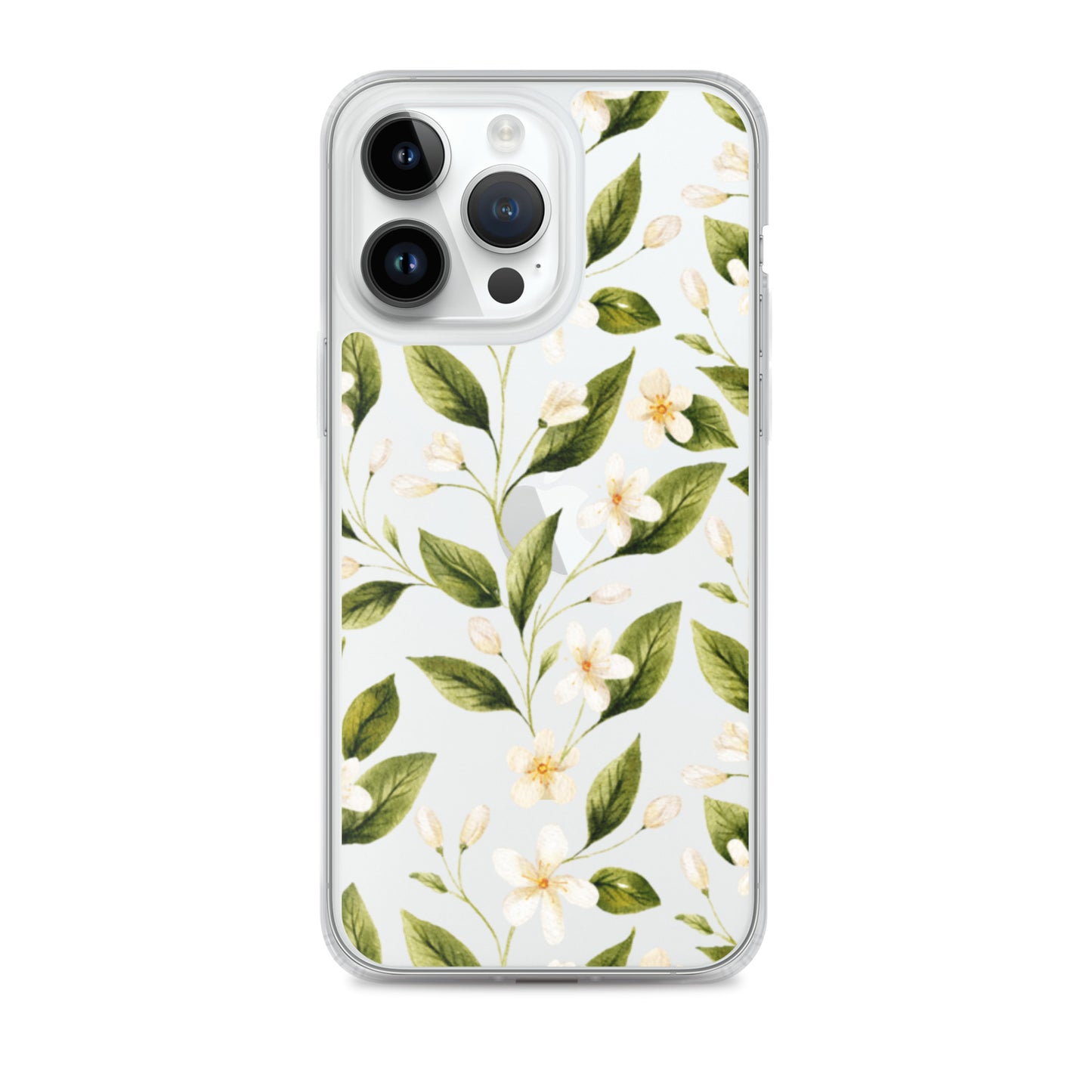 White Floral Clear iPhone Case iPhone 14 Pro Max