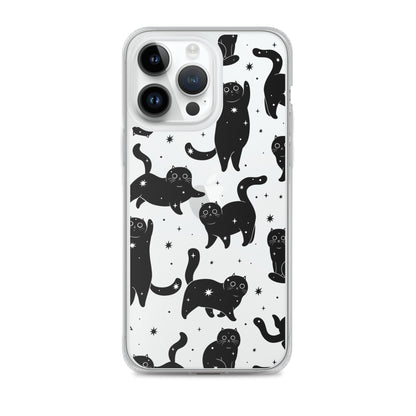 Star Cats Clear iPhone Case iPhone 14 Pro Max