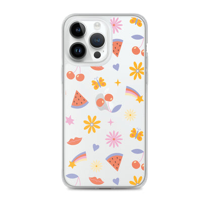 Summer Vibes Clear iPhone Case iPhone 14 Pro Max