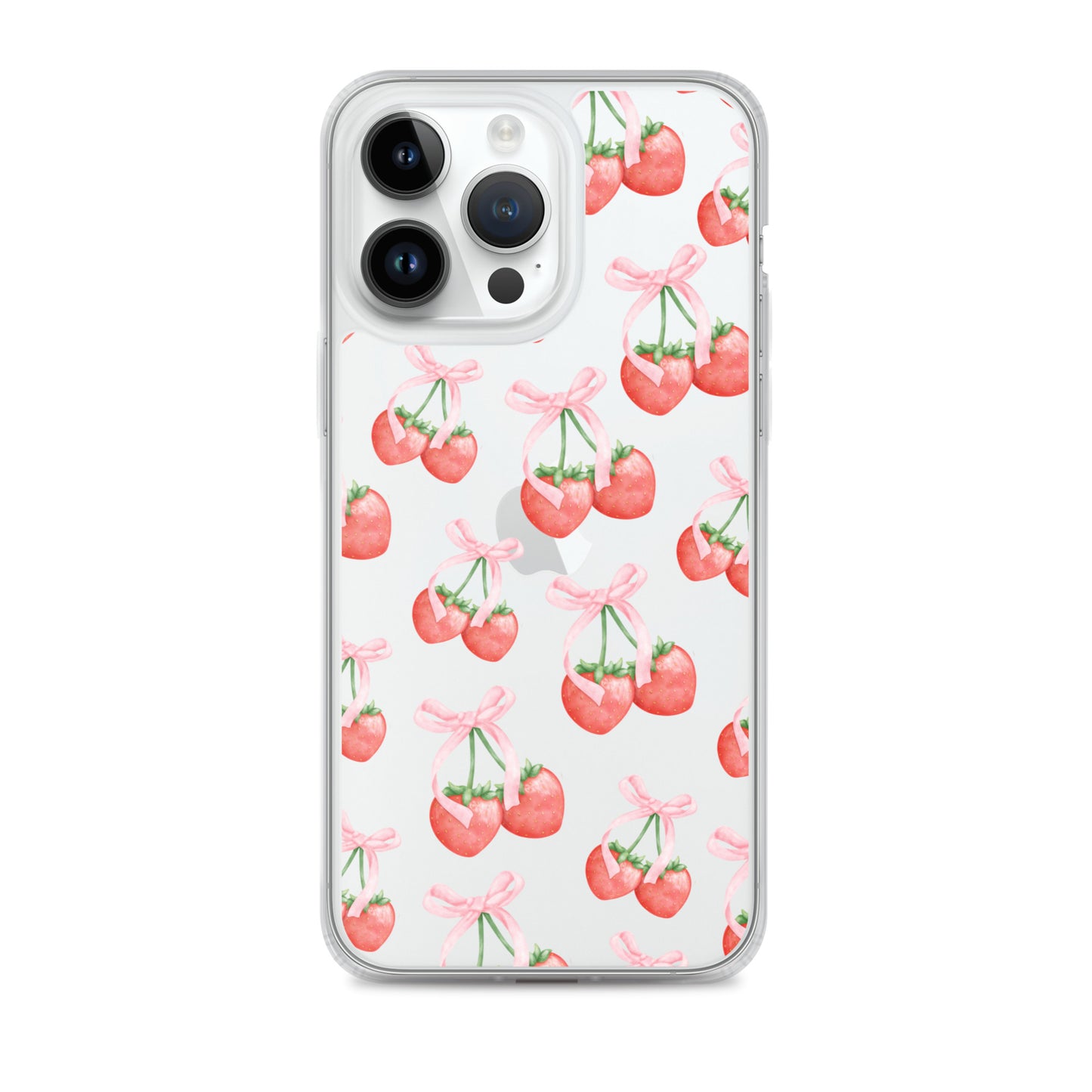 Sweet Strawberries Clear iPhone Case