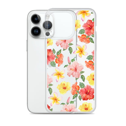 Hibiscus Bloom Clear iPhone Case