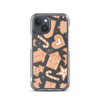 Gingerbread Clear iPhone Case iPhone 15