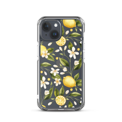 Lemon Garden Clear iPhone Case iPhone 15