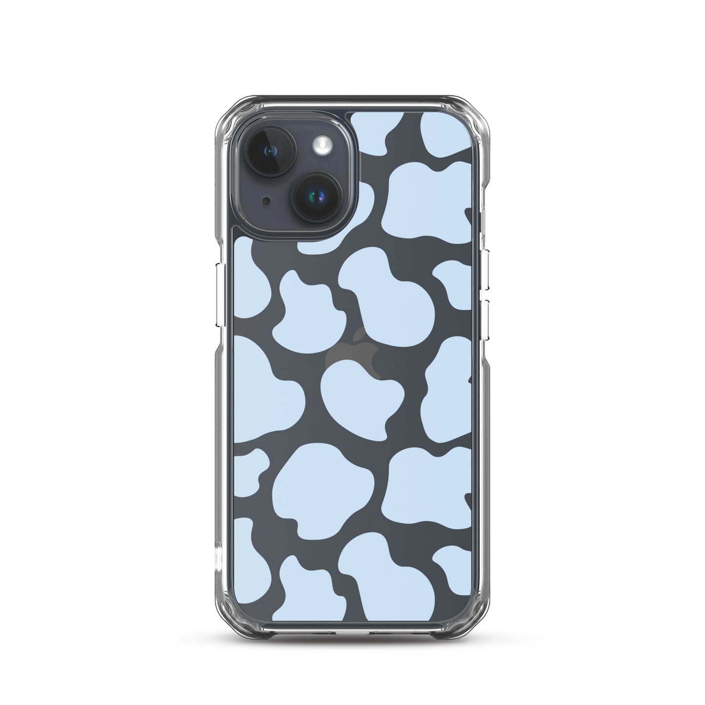 Blue Cow Clear iPhone Case iPhone 15