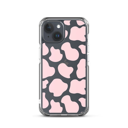 Pink Cow Clear iPhone Case iPhone 15