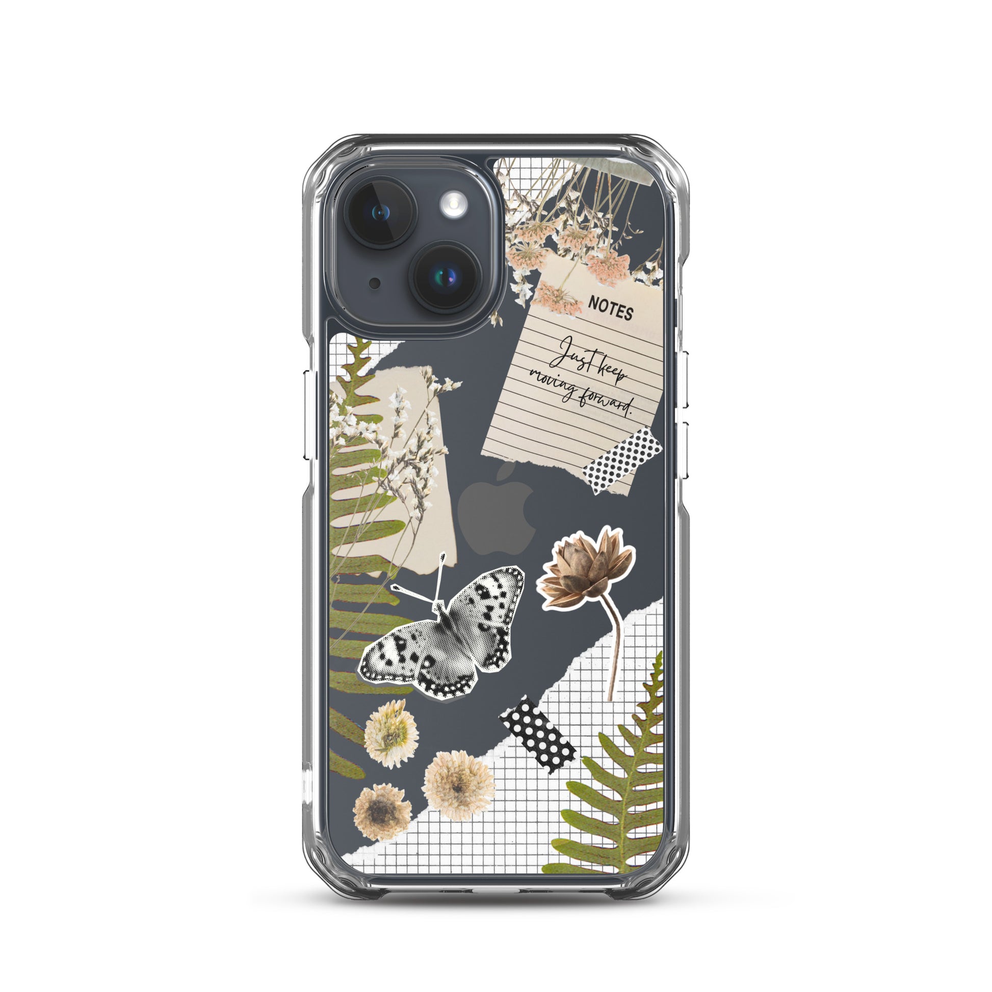 Boho Collage Clear iPhone Case iPhone 15