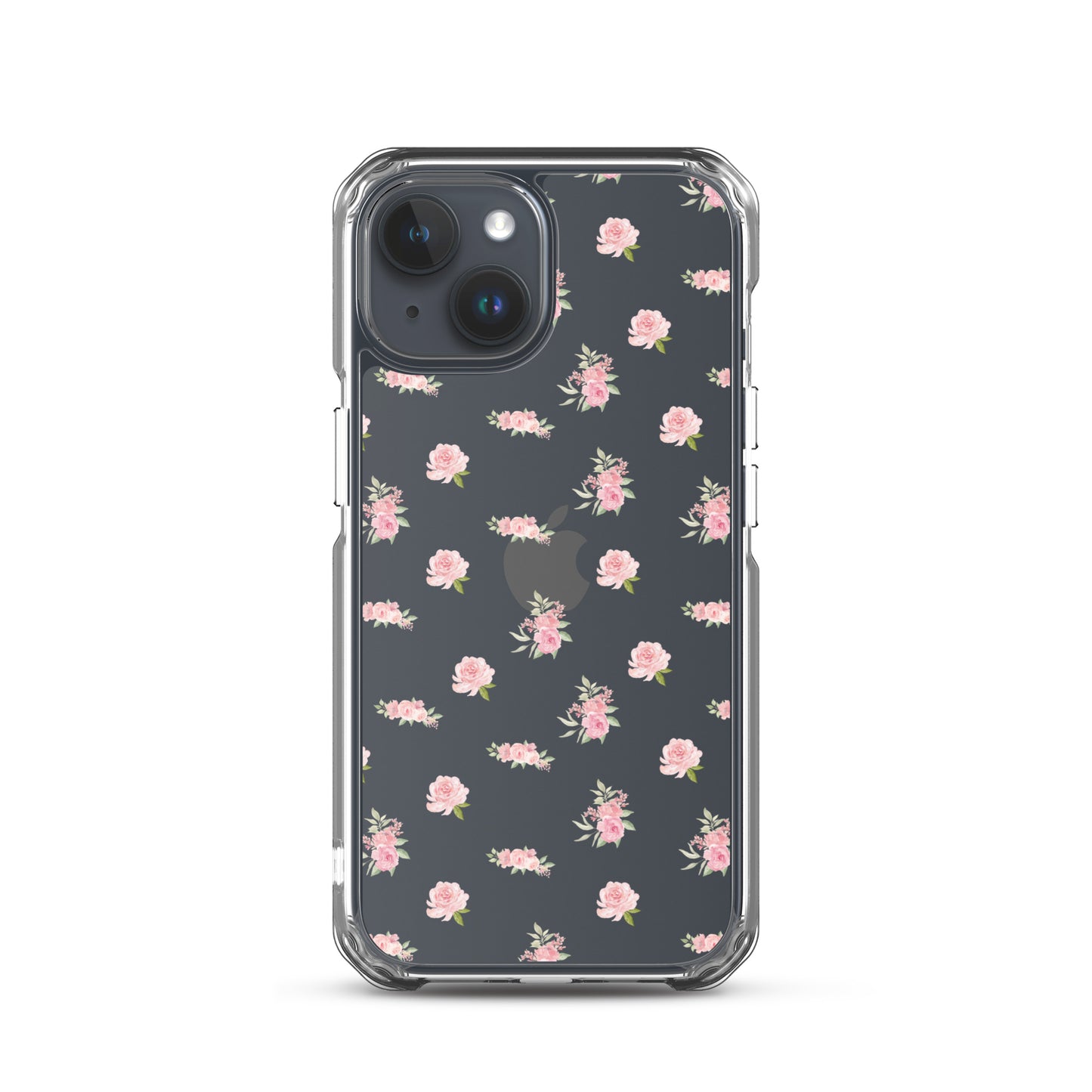 Pink Vintage Roses Clear iPhone Case