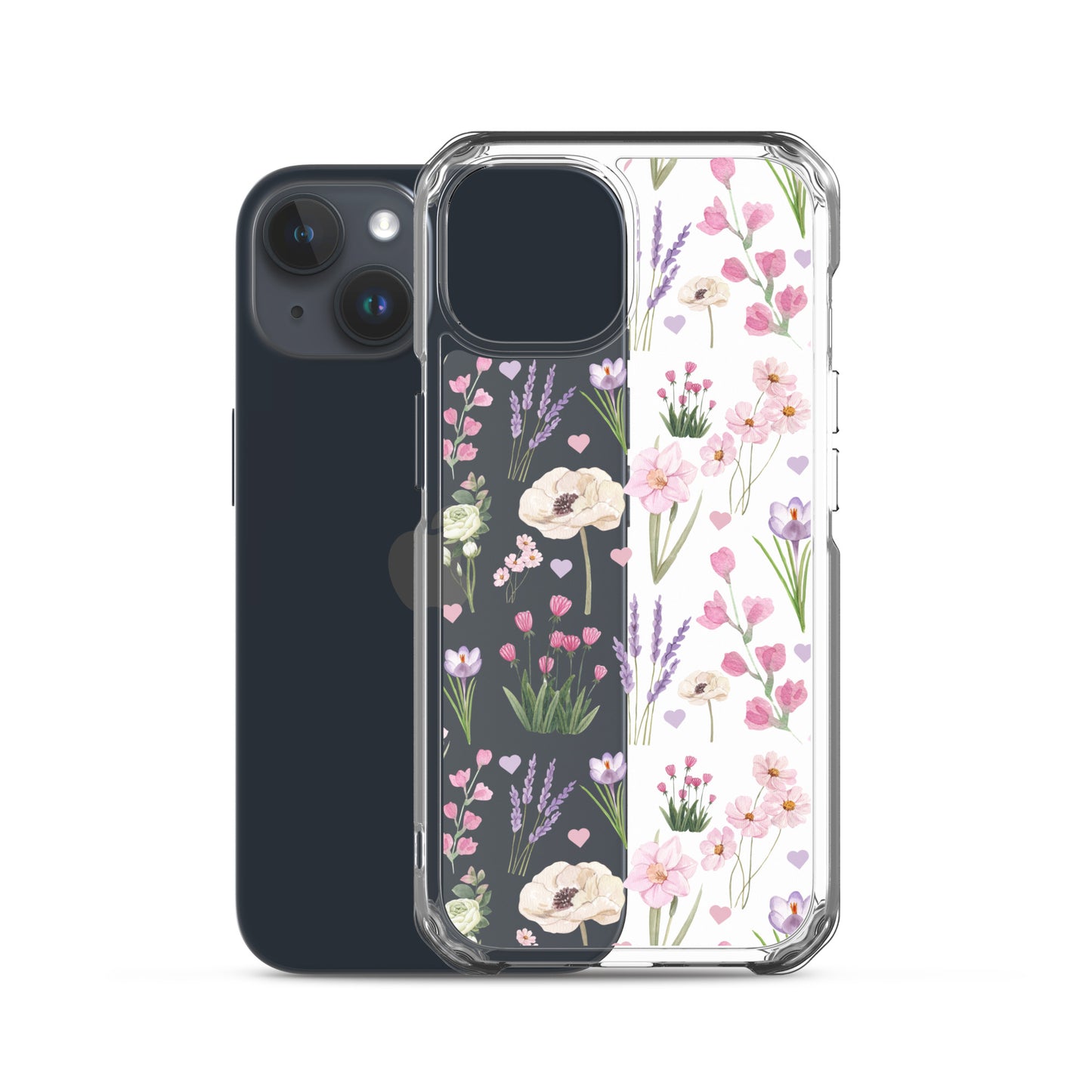 Purple Garden Clear iPhone Case