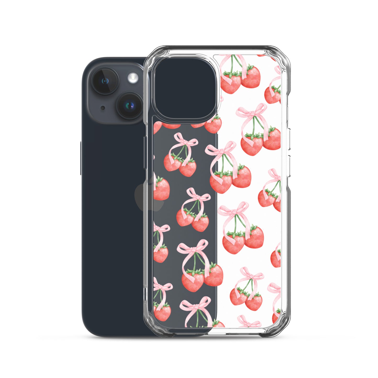 Sweet Strawberries Clear iPhone Case