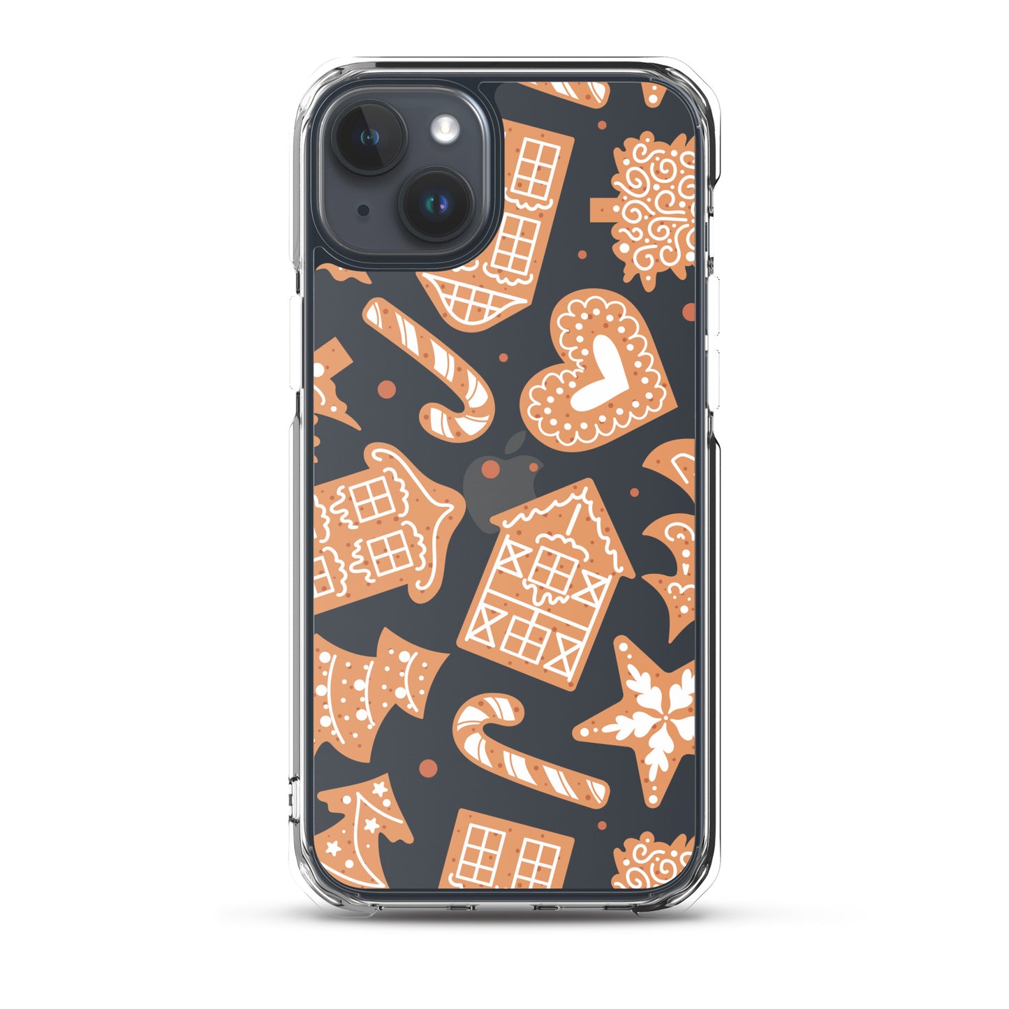 Gingerbread Clear iPhone Case iPhone 15 Plus