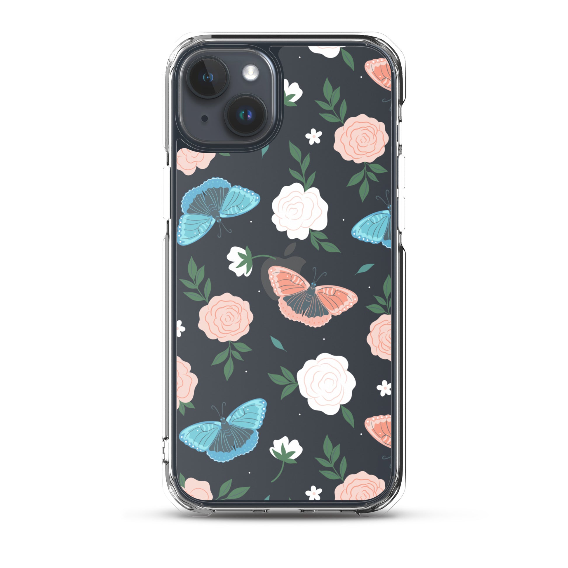 White Blossom Clear iPhone Case iPhone 15 Plus