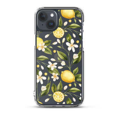 Lemon Garden Clear iPhone Case iPhone 15 Plus